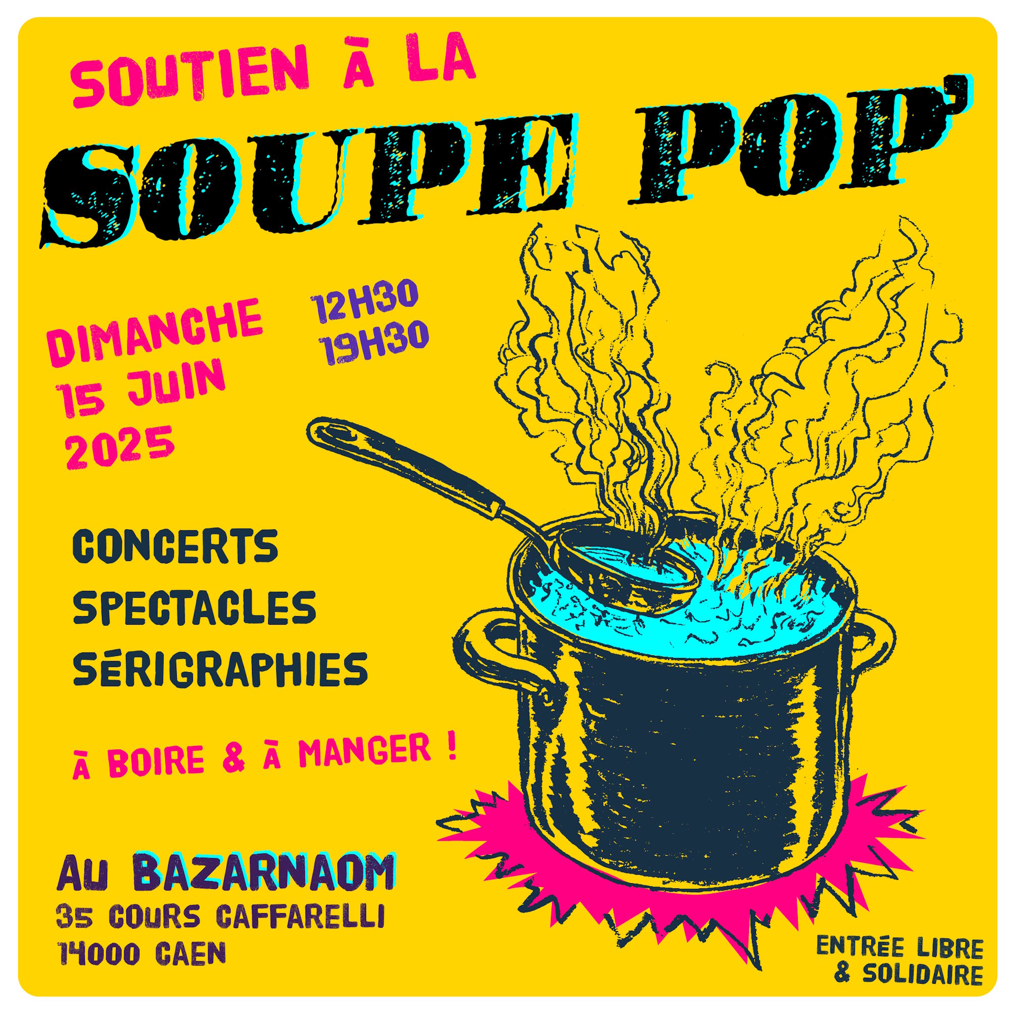 You are currently viewing Dim. 15.06 | Journée de Soutien à la Soupe Pop’
